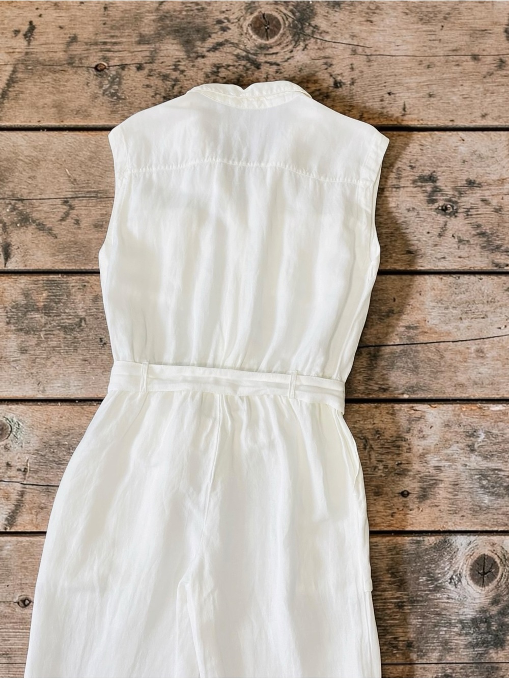 YOUNG FABULOUS & BROKE White Linen Jumpsuit - Picture 6 of 8